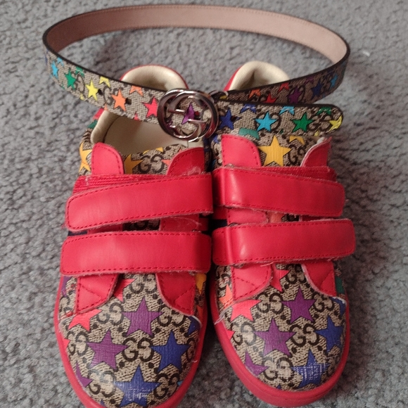COPY - Gucci Ace GG Rainbow Star Sneaker and Belt set - Picture 2 of 5